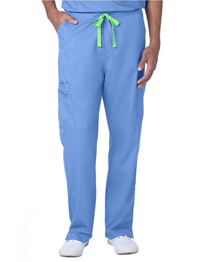 Landau Proflex Unisex Straight Leg Cargo Scrub Pants Ceil Blue