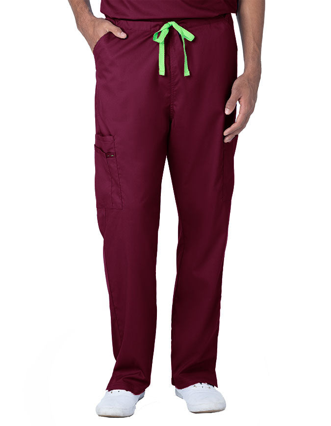 Landau Proflex Unisex Straight Leg Cargo Scrub Pants Wine