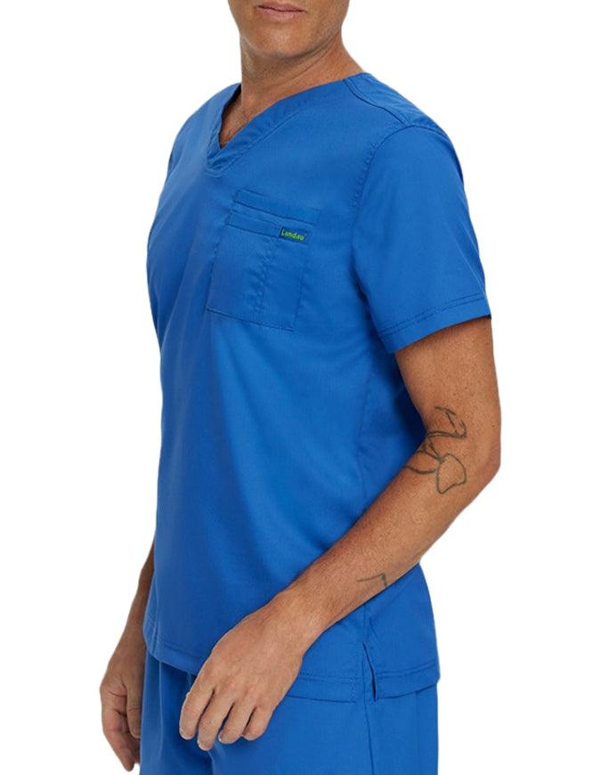 Landau Proflex Men's V-Neck Top - Royal Blue