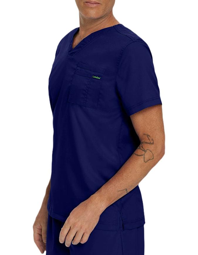 Landau Proflex Men's V-Neck Top - True Navy