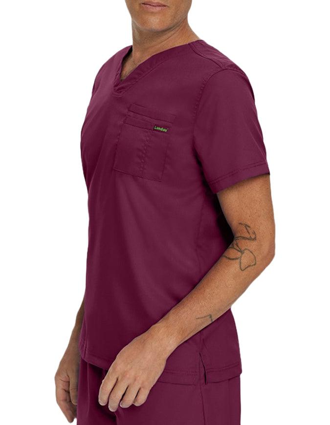 Landau Proflex Men's V-Neck Top - Wine