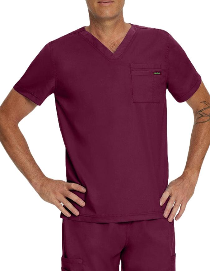 Landau Proflex Men's V-Neck Top - Wine