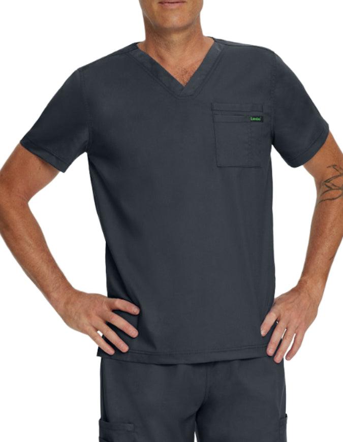 Landau Proflex Men's V-Neck Top - Graphite