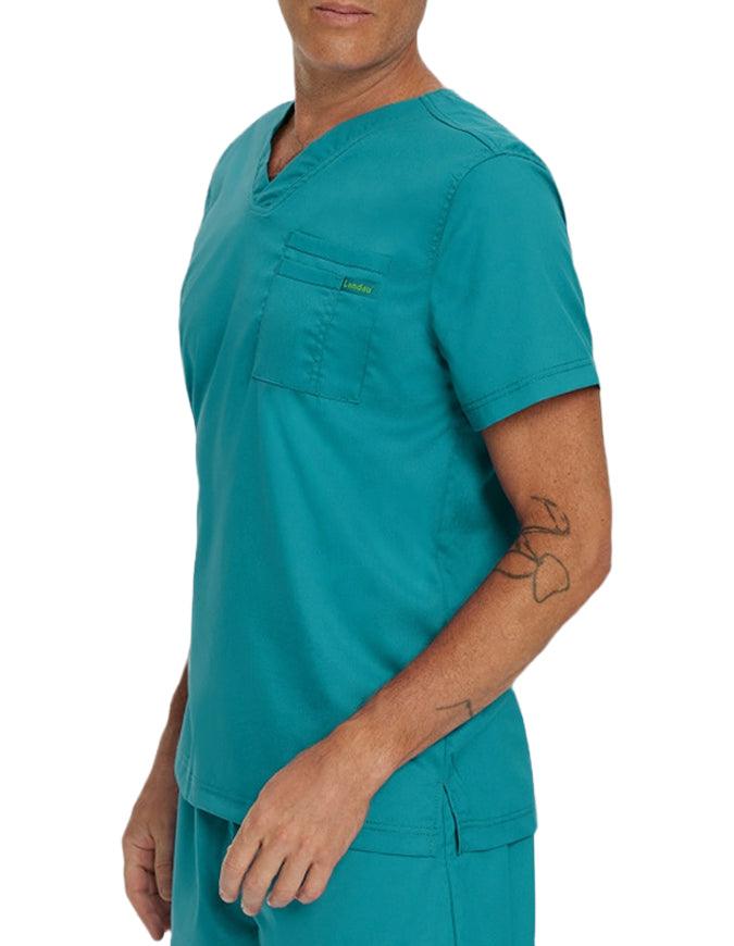 Landau Proflex Men's V-Neck Top - Teal