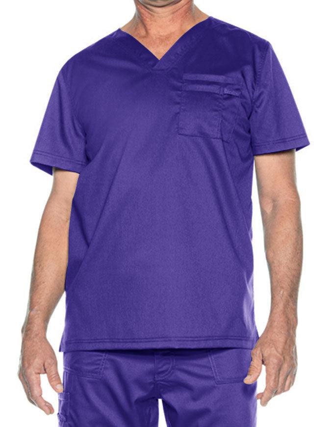 Landau Proflex Men's V-Neck Top - Grape