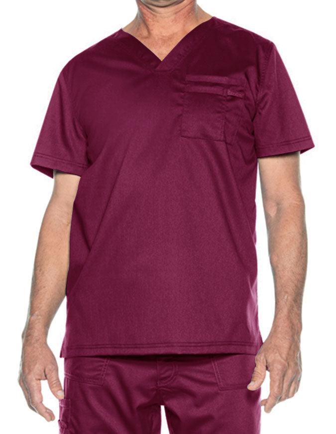 Landau Proflex Men's V-Neck Top - Wine