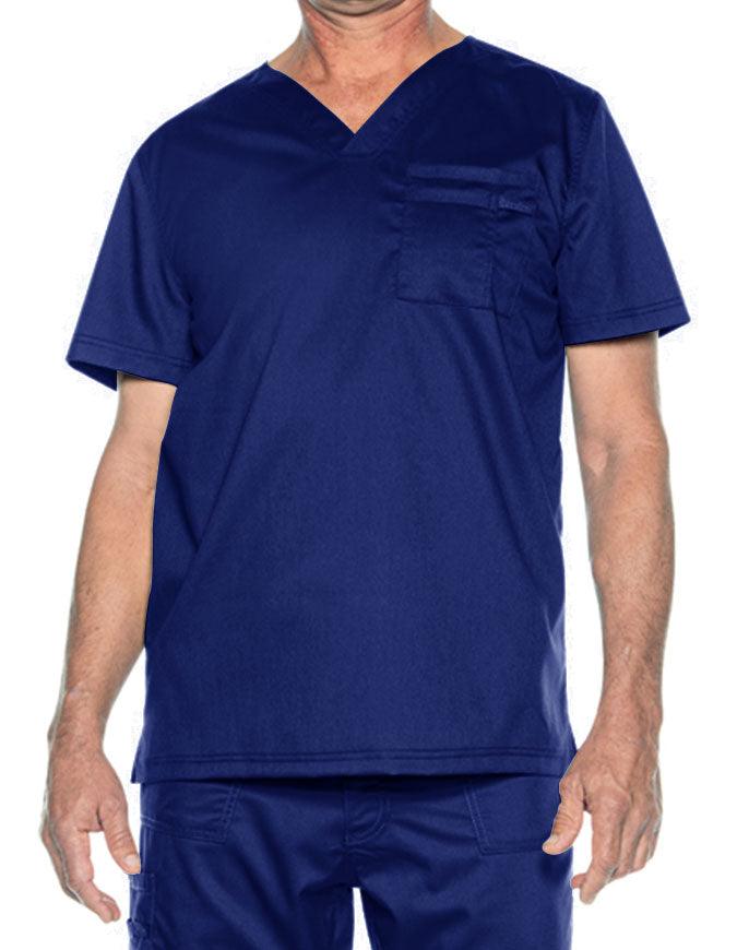 Landau Proflex Men's V-Neck Top - Galaxy Blue