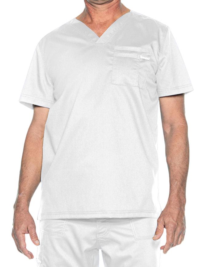 Landau Proflex Men's V-Neck Top - White