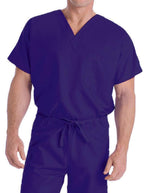 Landau 27.5 Inch Unisex Reversible V-Neck Scrub Top - Grape