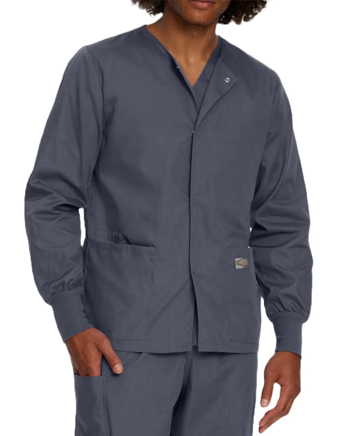 Landau Scrub Zone Unisex Warm up Jacket - Steel Grey