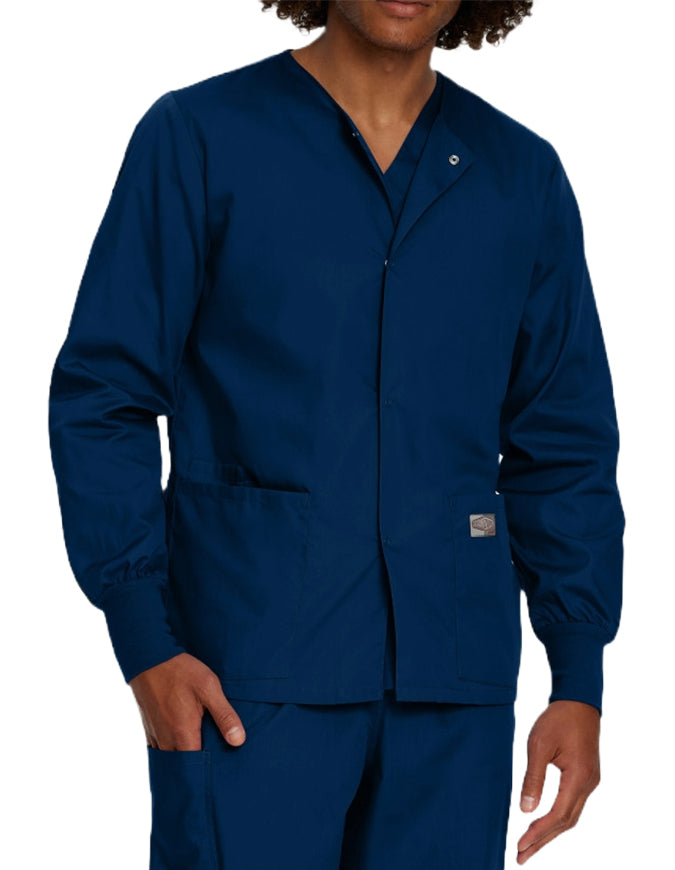 Landau ScrubZone Unisex Warm up Jacket - Navy Blue