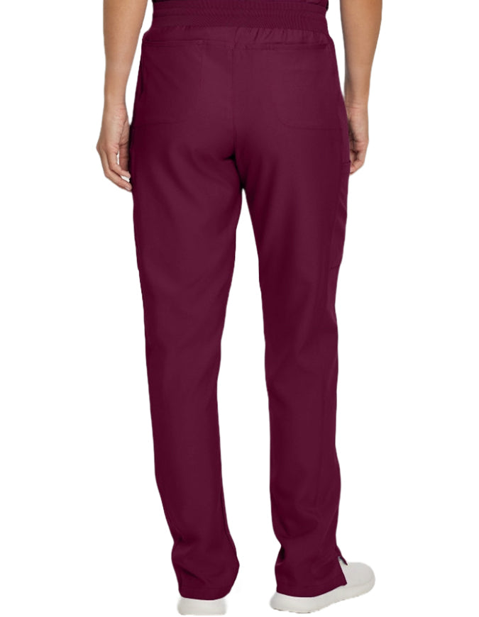 Landau Forward Women's Straight Leg Cargo Tall Scrub Pan - Wine