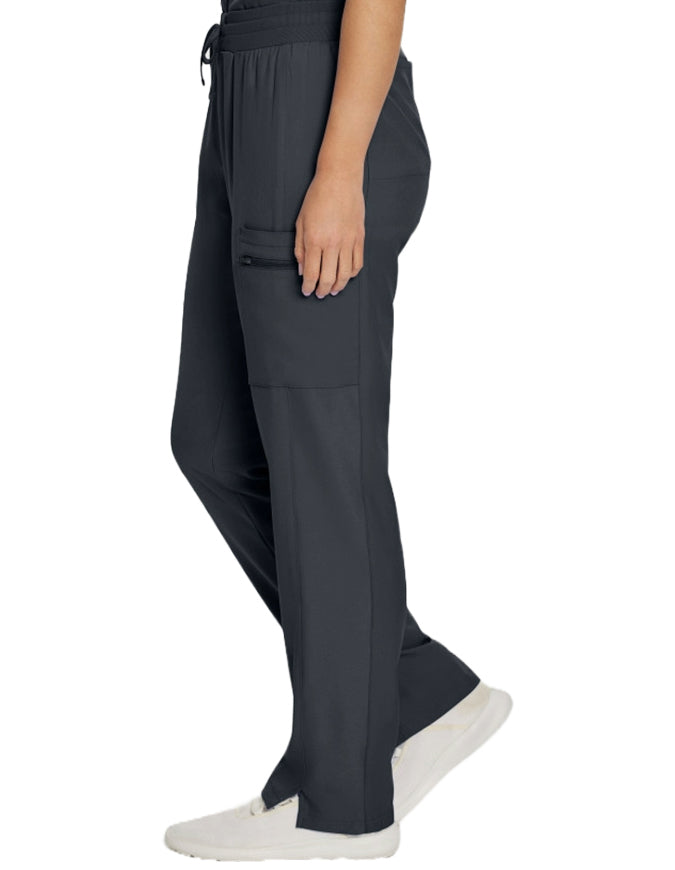 Landau Forward Women's Straight Leg Cargo Tall Scrub Pan - Pewter