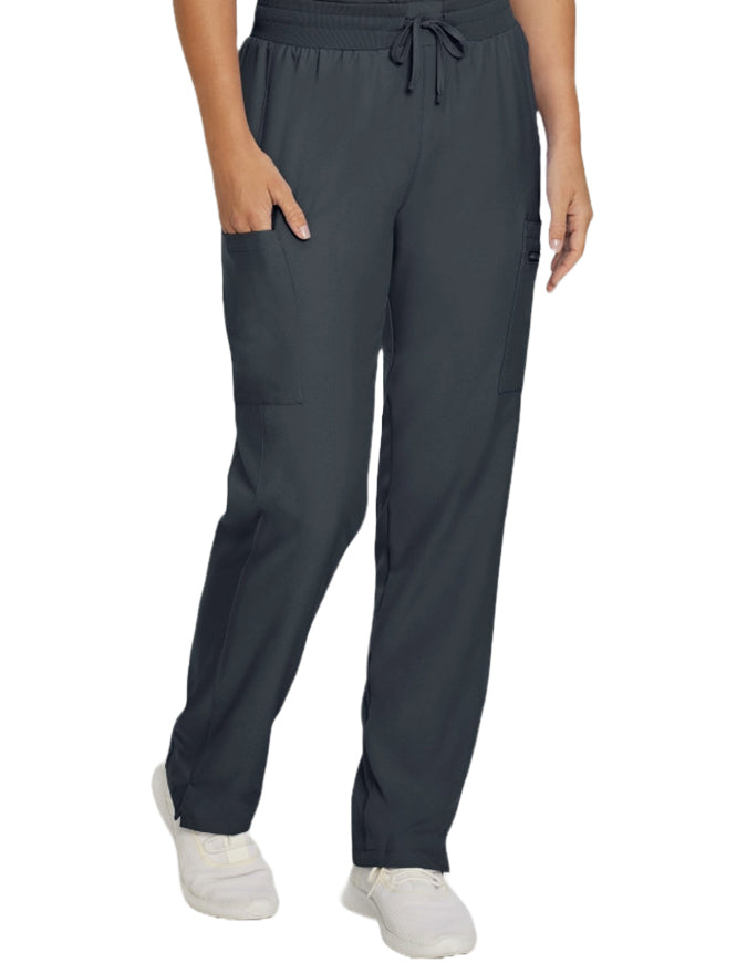 Landau Forward Women's Straight Leg Cargo Tall Scrub Pan - Pewter