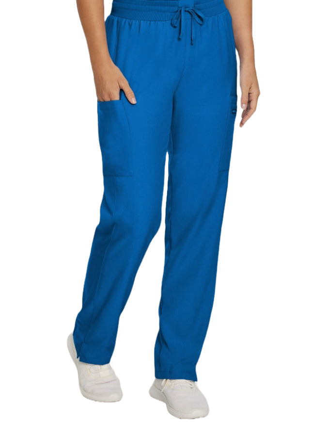 Landau Forward Women's Straight Leg Cargo Tall Scrub Pan - Royal Blue