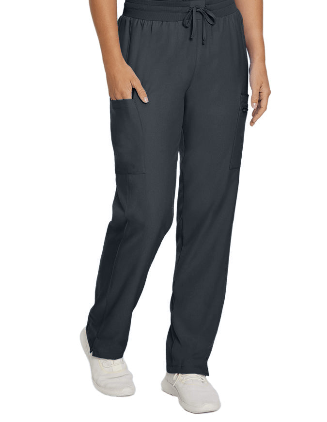 Landau Forward Women's Straight Leg Cargo Tall Scrub Pan - Pewter