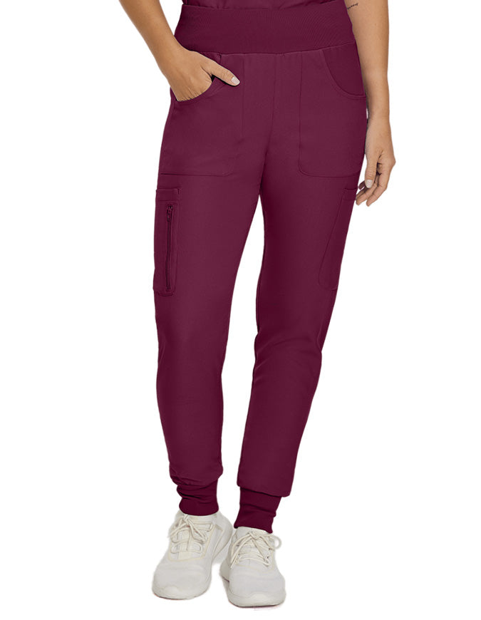 Landau Forward Women's Jogger Scrub Tall Pant - Wine