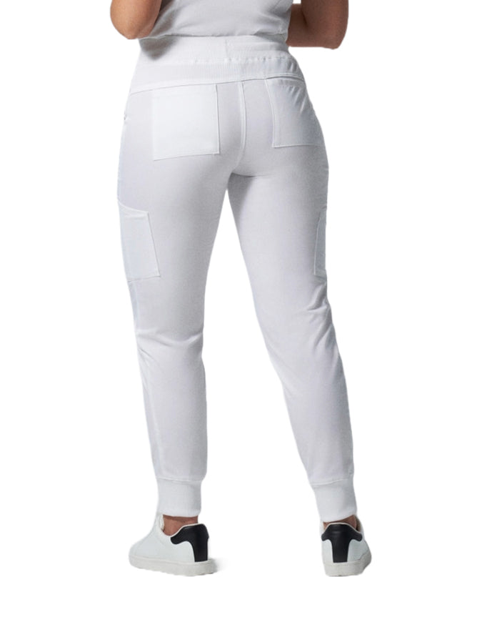 Landau ProFlex Women's Cargo Jogger Scrub Petite Pant - White