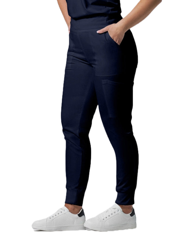 Landau ProFlex Women's Cargo Jogger Scrub Petite Pant - True Navy