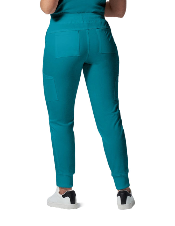 Landau ProFlex Women's Cargo Jogger Scrub Petite Pant - Teal