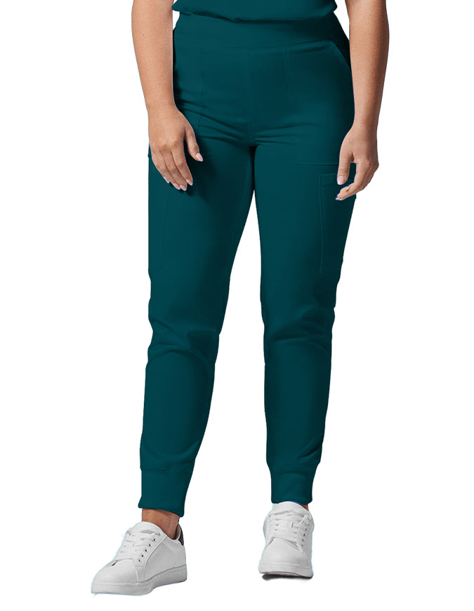 Landau ProFlex Women's Cargo Jogger Scrub Petite Pant - Caribbean Blue