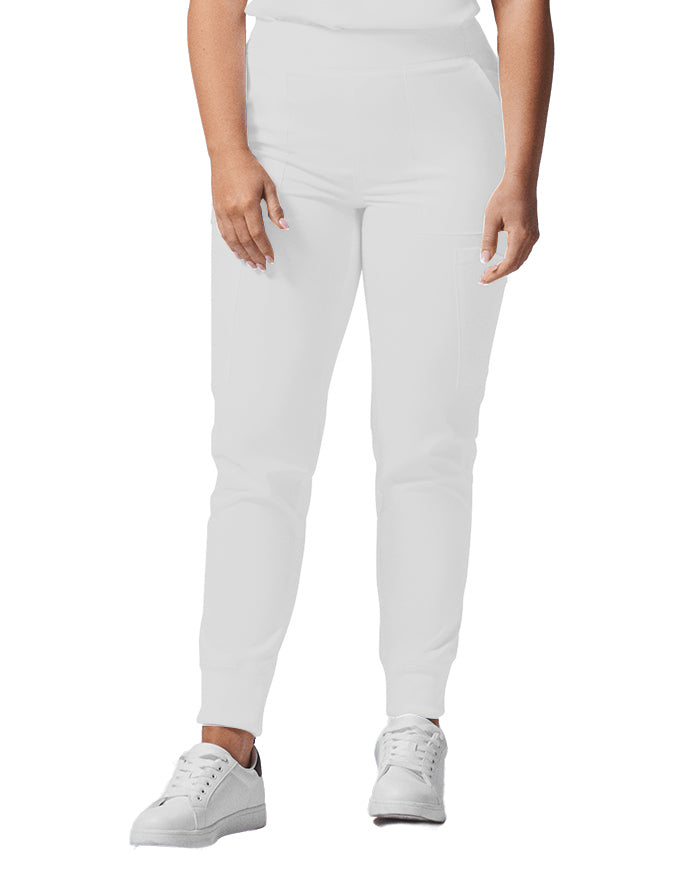 Landau ProFlex Women's Cargo Jogger Scrub Petite Pant - White