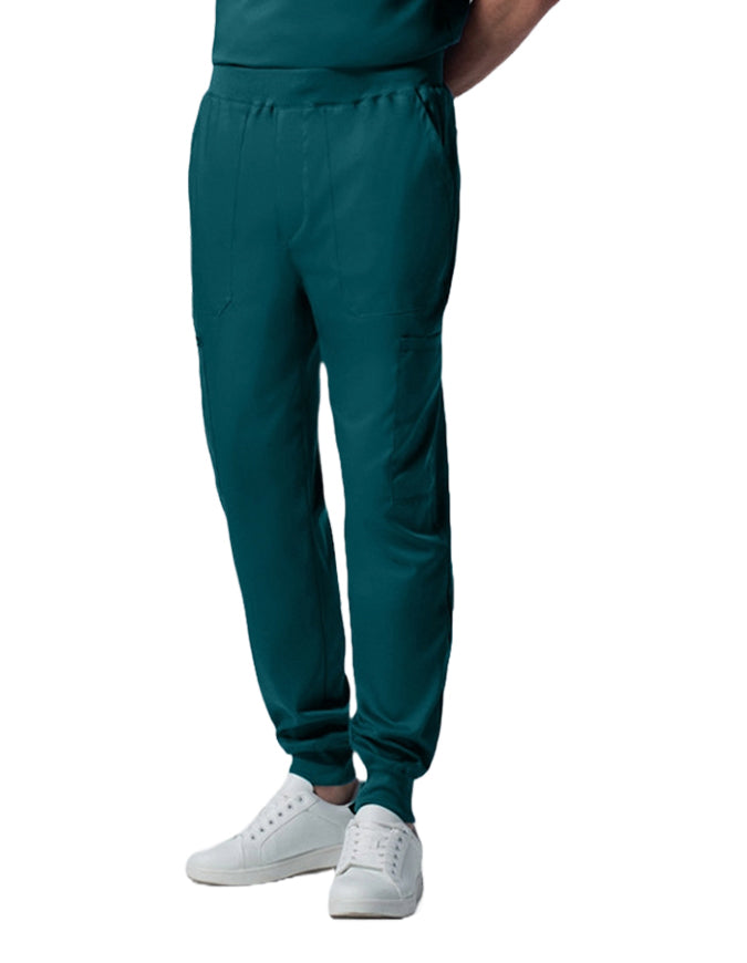 Landau ProFlex Men's Zip Fly Cargo Jogger Scrub Pant - Caribbean Blue