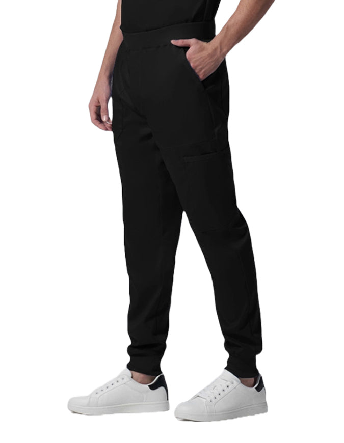 Landau ProFlex Men's Zip Fly Cargo Jogger Scrub Pant - Black