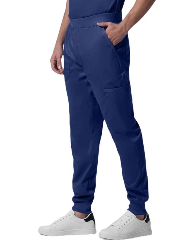 Landau ProFlex Men's Zip Fly Cargo Jogger Scrub Pant - Galaxy Blue