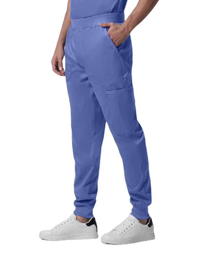 Landau ProFlex Men's Zip Fly Cargo Jogger Scrub Pant - Ciel Blue