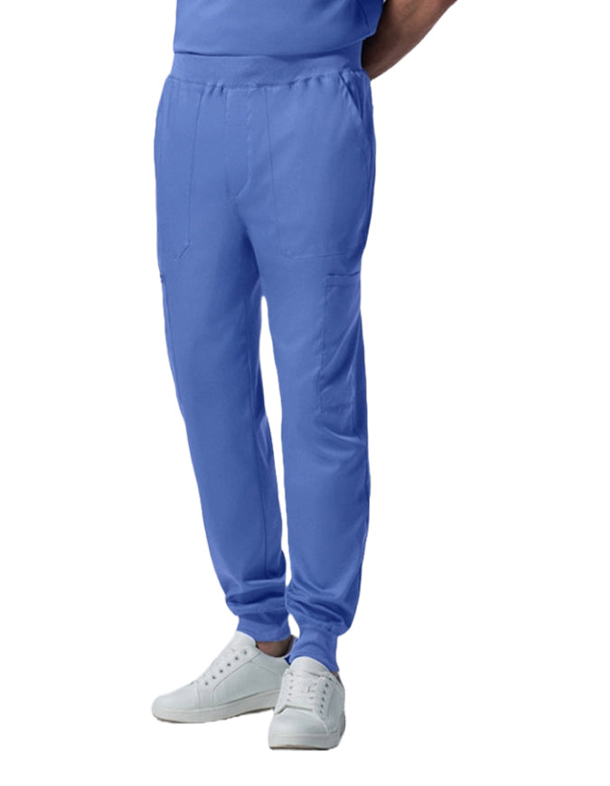 Landau ProFlex Men's Zip Fly Cargo Jogger Scrub Pant - Ciel Blue