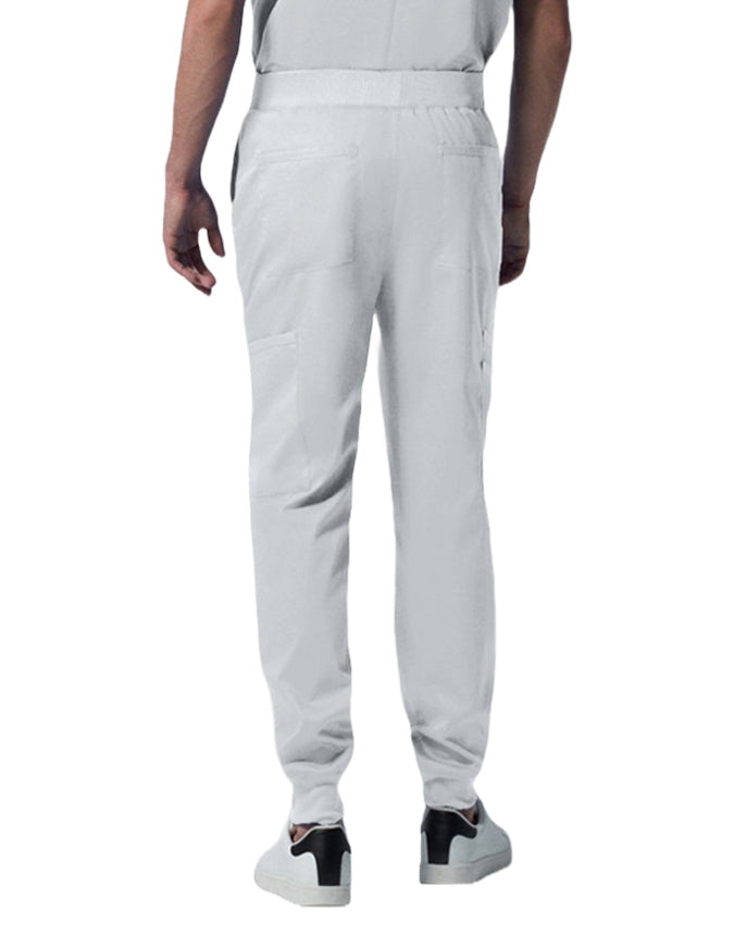 Landau ProFlex Men's Zip Fly Cargo Jogger Scrub Pant - White