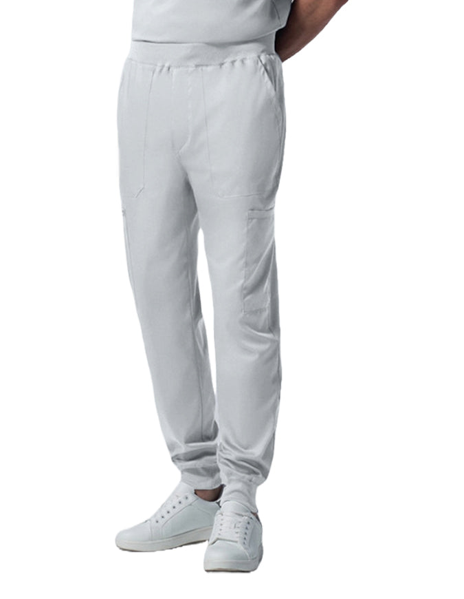 Landau ProFlex Men's Zip Fly Cargo Jogger Scrub Pant - White