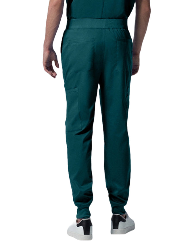 Landau ProFlex Men's Zip Fly Cargo Jogger Scrub Pant - Caribbean Blue