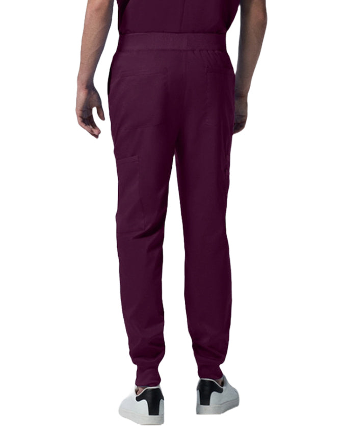 Landau ProFlex Men's Zip Fly Cargo Jogger Scrub Pant - Wine