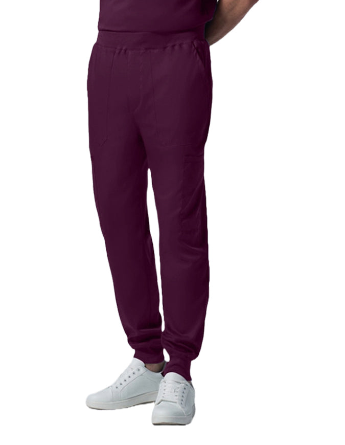 Landau ProFlex Men's Zip Fly Cargo Jogger Scrub Pant - Wine