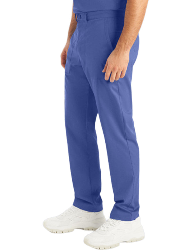 Landau Proflex Men's Straight-Leg Cargo Scrub Pant - Ciel Blue