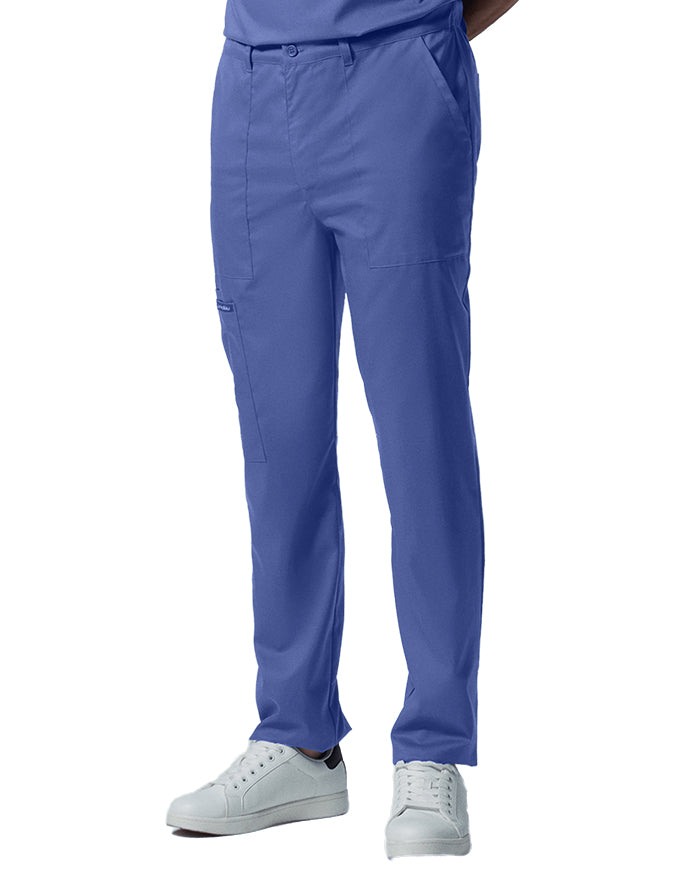 Landau Proflex Men's Straight-Leg Cargo Scrub Pant - Ciel Blue