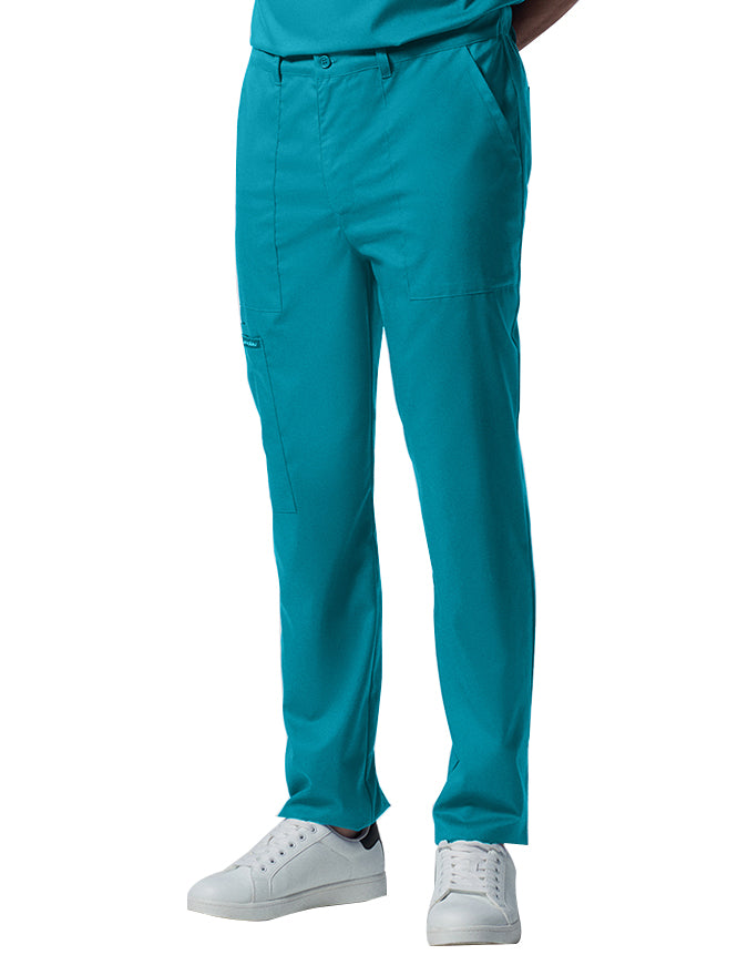 Landau Proflex Men's Straight-Leg Cargo Scrub Pant Teal