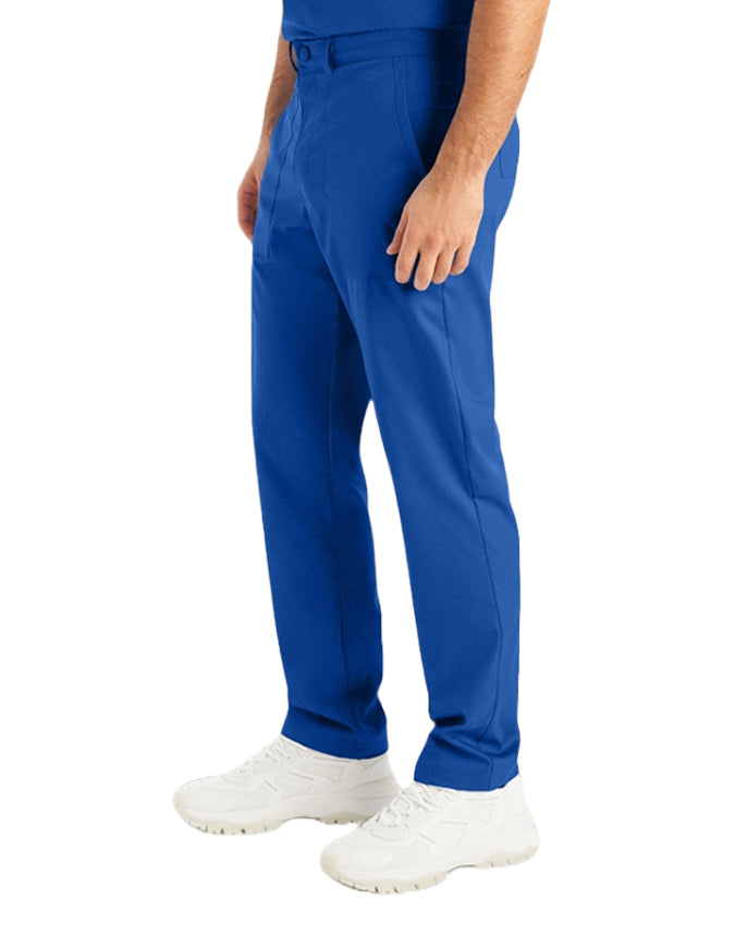 Landau Proflex Men's Straight-Leg Cargo Scrub Tall Pant Royal