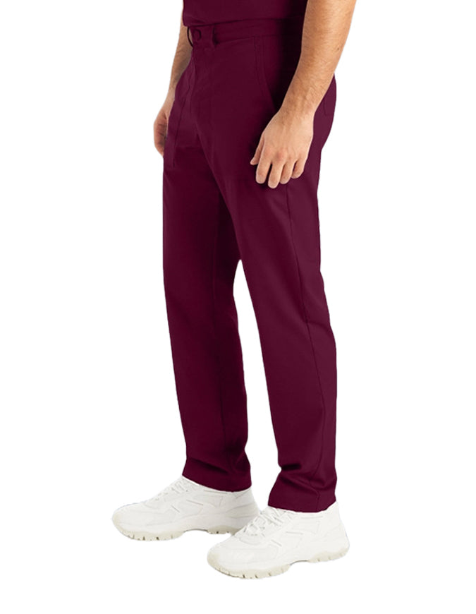 Landau Proflex Men's Straight-Leg Cargo Scrub Tall Pant Wine