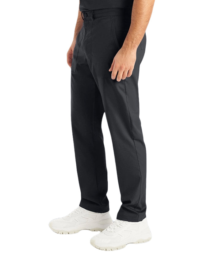 Landau Proflex Men's Straight-Leg Cargo Scrub Tall Pant Black