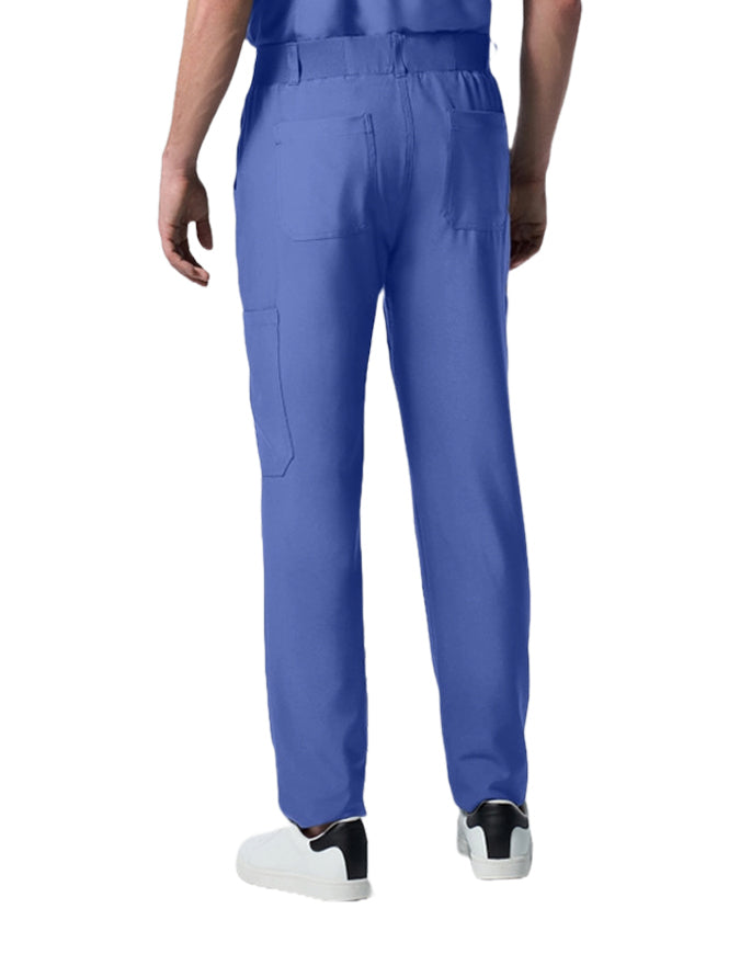 Landau Forward Men's Tapered-Leg Cargo Scrub Tall Pants - Ciel Blue