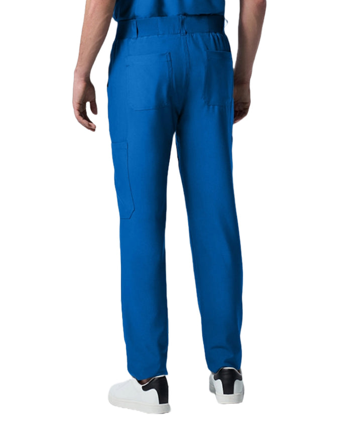 Landau Forward Men's Tapered-Leg Cargo Scrub Tall Pants - Royal Blue