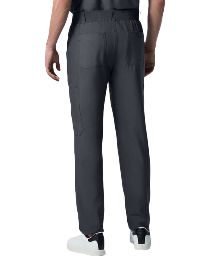 Landau Forward Men's Tapered-Leg Cargo Scrub Tall Pants - Pewter