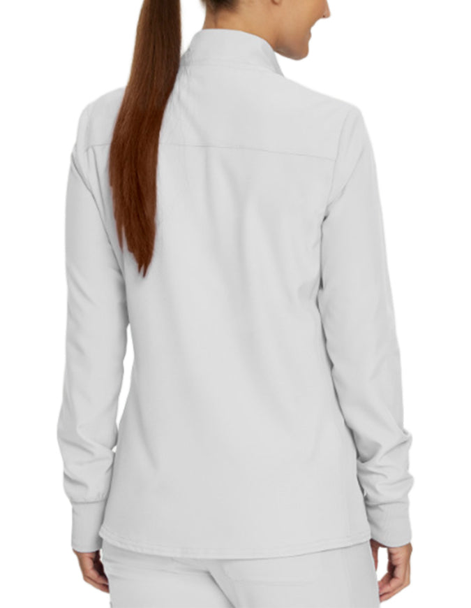 Landau Forward Women's Warm Up Quick Zip Track Jacket - White