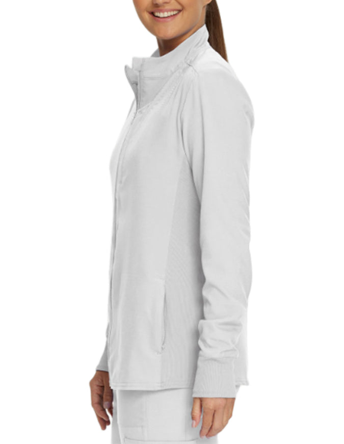 Landau Forward Women's Warm Up Quick Zip Track Jacket - White