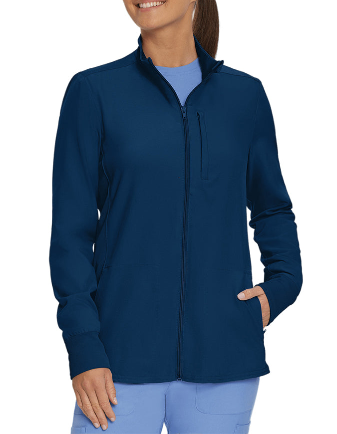 Landau Forward Women's Warm Up Quick Zip Track Jacket - Navy Blue