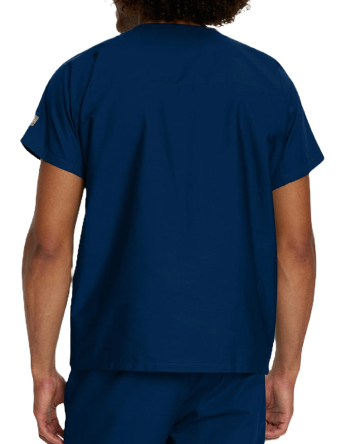 Landau Unisex No Pocket V-Neck Scrub Top Navy