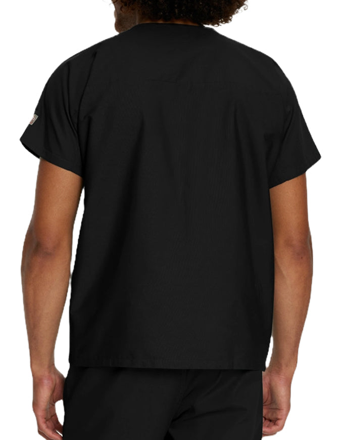 Landau Unisex No Pocket V-Neck Scrub Top Black